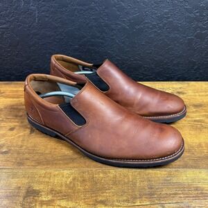 Timberland Brook Park Mirrorfit‎ A1LJF Brown Leather Slip On Shoes Mens 13